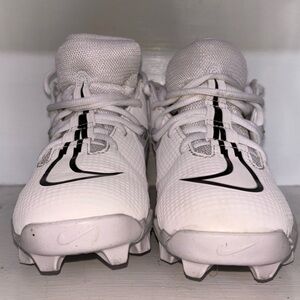Nike Alpha (youth) White and Black Sports Cleats